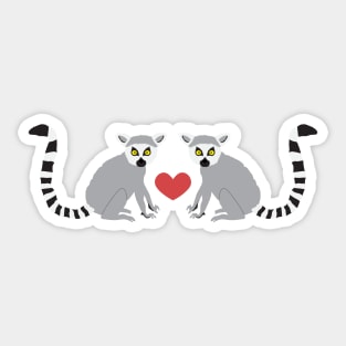 Ring tailed lemurs Sticker